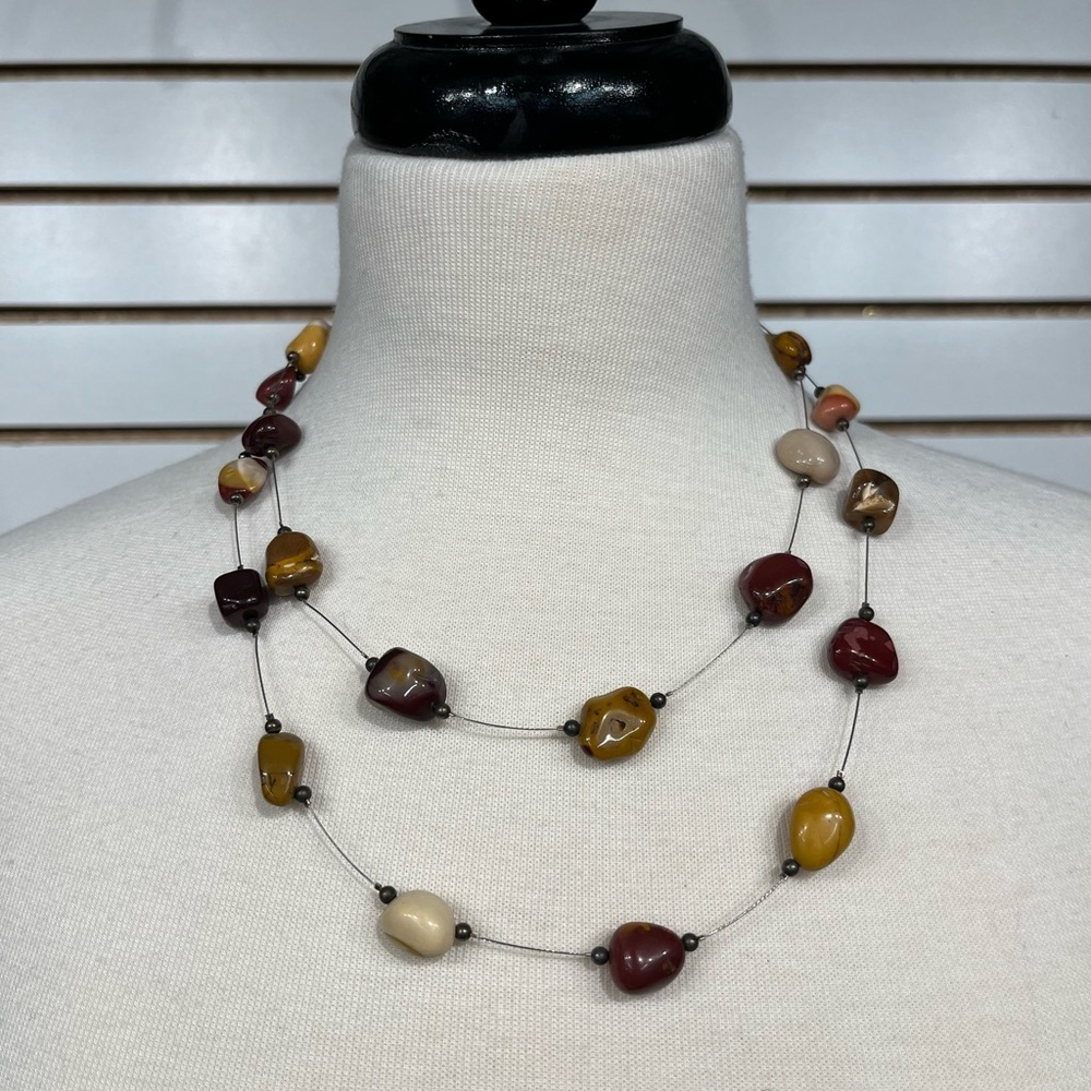 Natural stone necklace